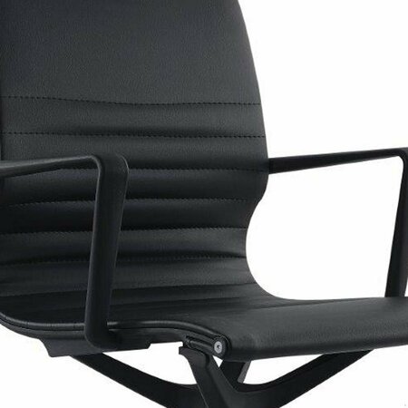 Homeroots Black Vinyl Flex Tilt Chair 23.8 x 20.8 x 35.8 in. 372465